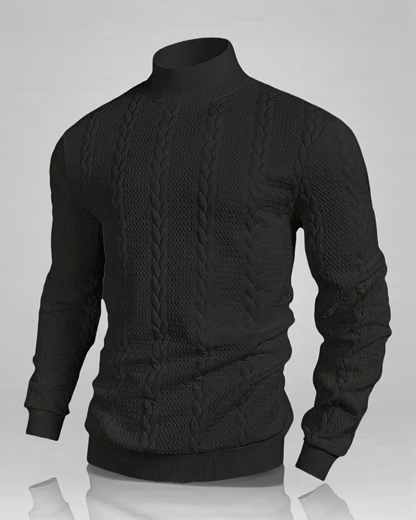 Sweat-shirt à manches longues pour homme, idéal pour l'automne et l'hiver, avec un col montant