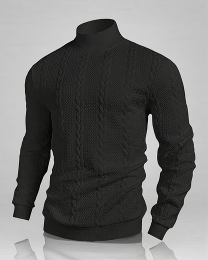 Sweat-shirt à manches longues pour homme, idéal pour l'automne et l'hiver, avec un col montant