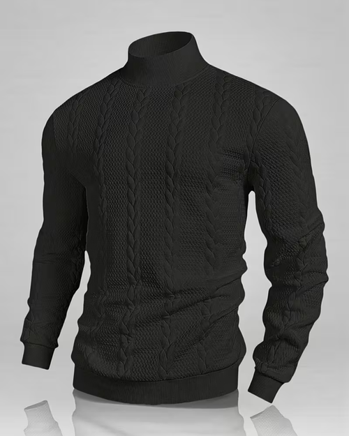 Sweat-shirt à manches longues pour homme, idéal pour l'automne et l'hiver, avec un col montant