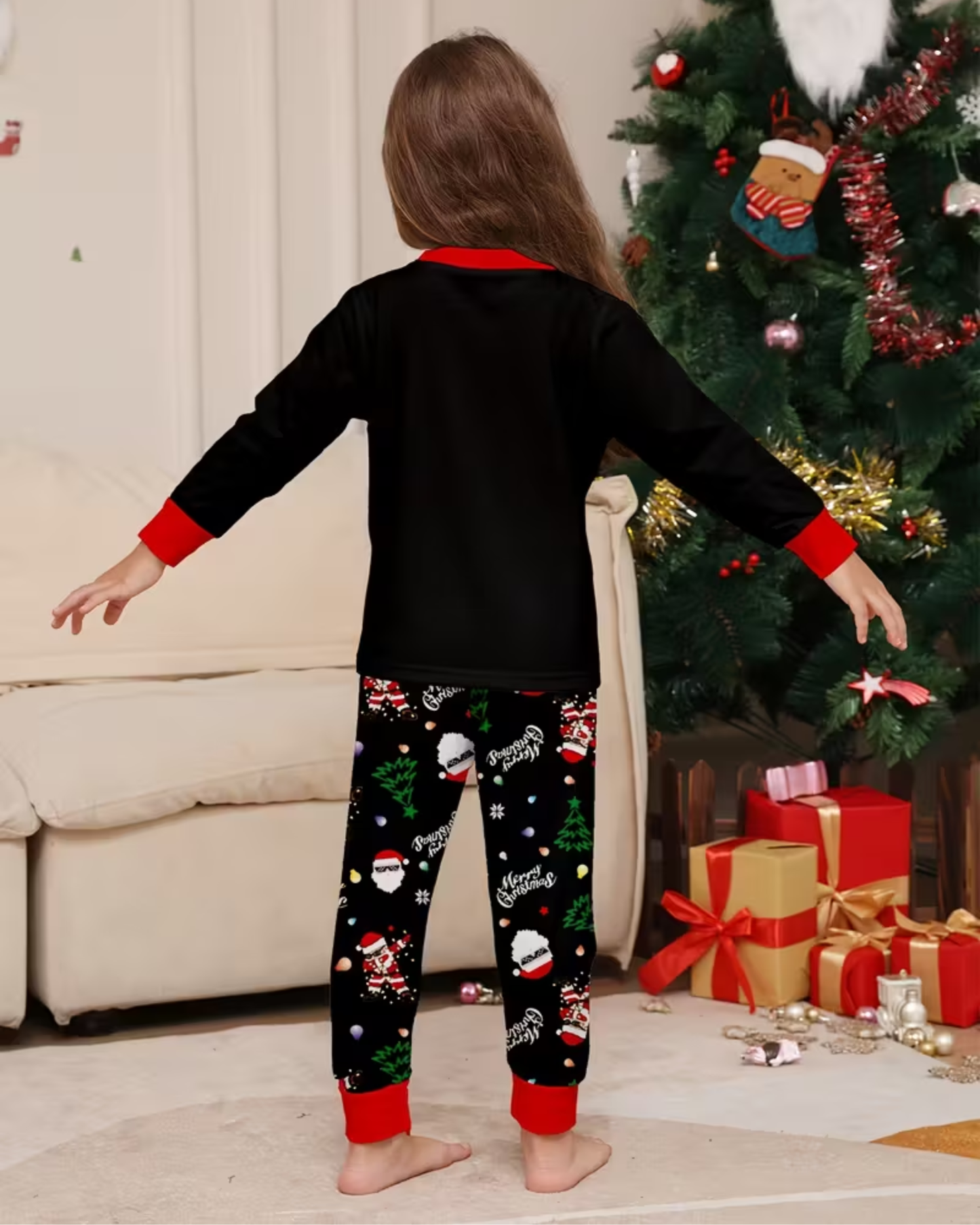 Pyjama Deux Pièces pour Enfants à la Mode Classique Nouveau avec Imprimé à Carreaux