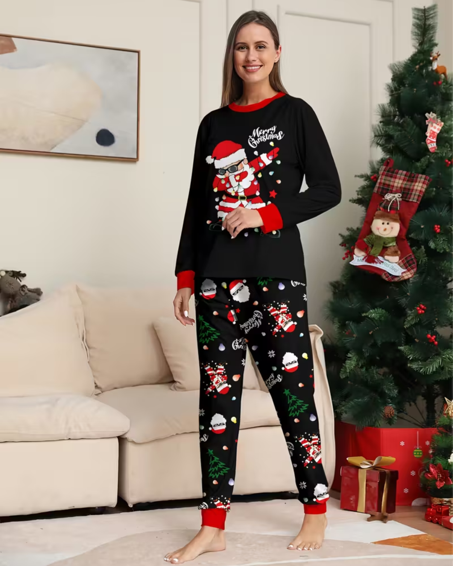 Pyjama de Noël Assorti pour Couple – Ambiance Magique