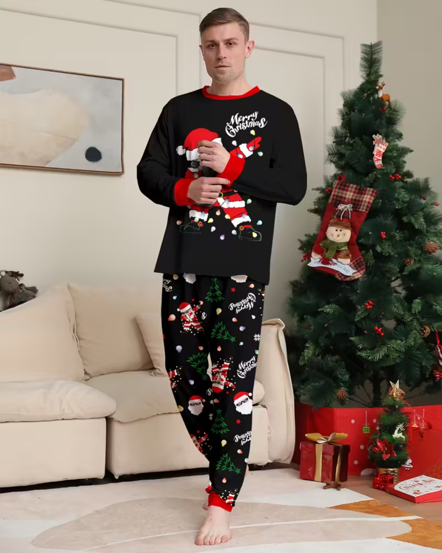 Pyjama de Noël Assorti pour Couple – Ambiance Magique