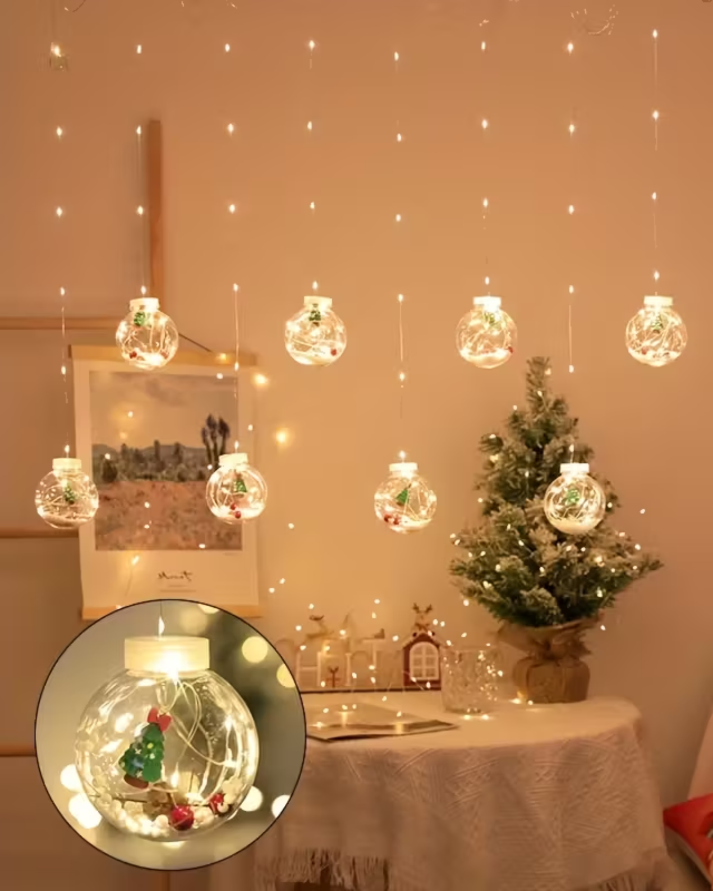 Guirlande Boules de Noël – Ambiance Cosy et Brillante